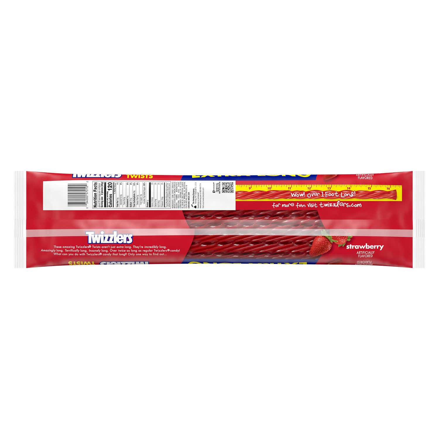 TWIZZLERS World’s Largest Strawberry X-Long Twists 25oz Candy Bag - THE HERSHEY COMPANY