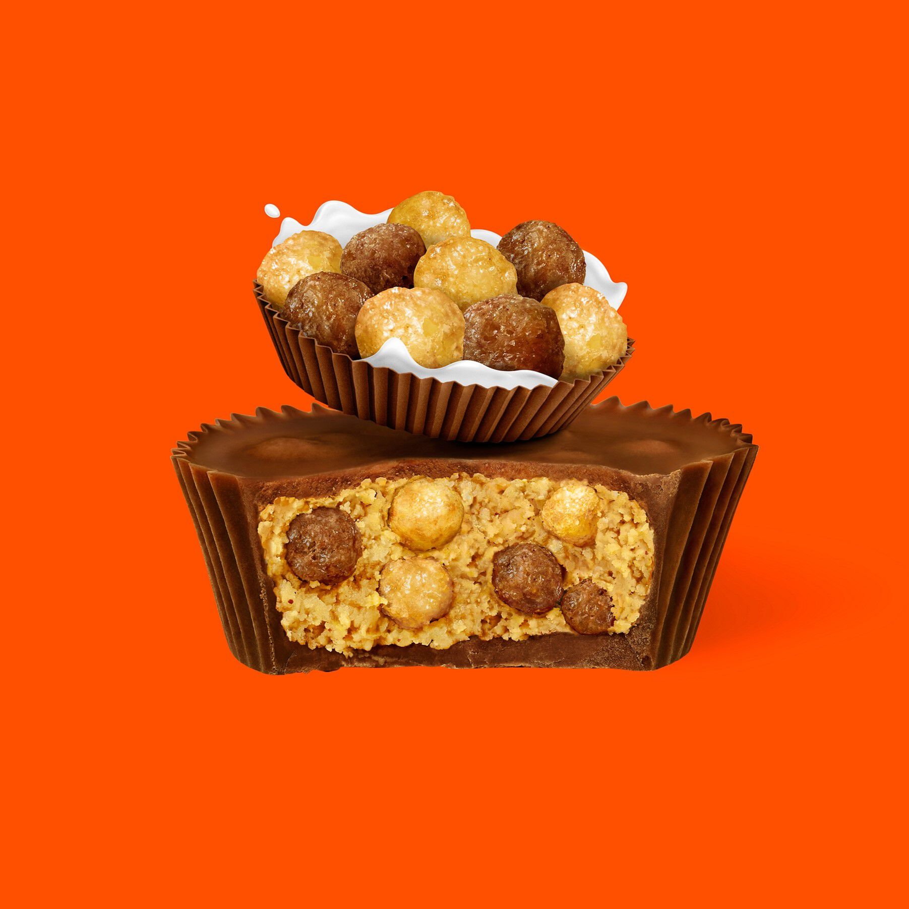 REESE’S Big Cup Milk Chocolate Peanut Butter Cups with REESE’S PUFFS Cereal Candy Packs, 1.2 oz (16 Count) - THE HERSHEY COMPANY